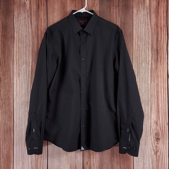 Rare UNTUCKit Mens Large Providence Friars Black Slim Fit LS Button Up Shirt - Picture 2 of 14